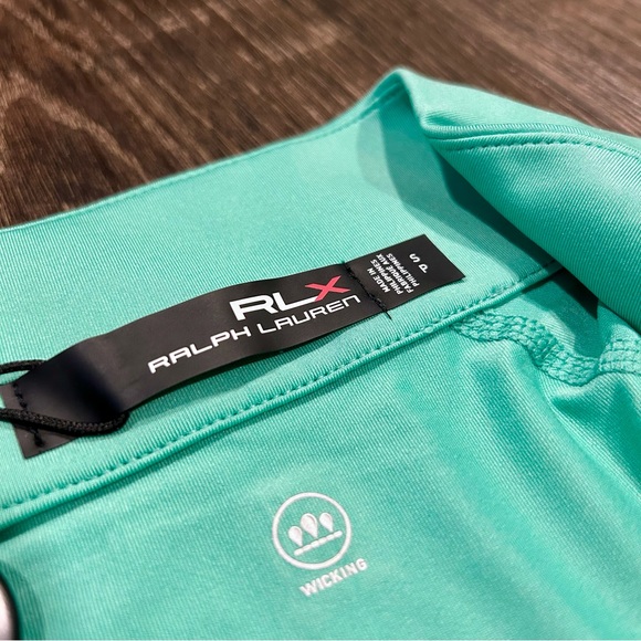 🌸 RLX Ralph Lauren Women's Blue-Green Long Sleeve Quarter-Zip Top - Picture 5 of 9